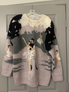 Samantha Taylor Ballet Motif Crewneck Sweater